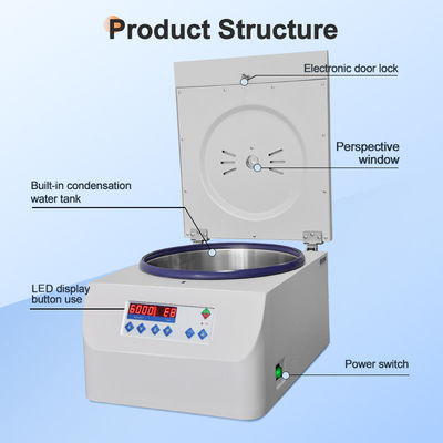Harga yang bagus 300ml Centrifuge Kecepatan 6000rpm Clinical Laboratory Centrifuge dengan rotor sudut 15ml 50ml tabung on line