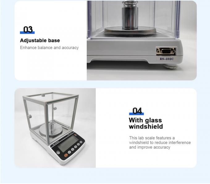 Kemampuan Membaca 0.001g Laboratorium Precision Balance Instrumen Laboratorium Skala Balance Analytical Dengan Perisai Draf 3