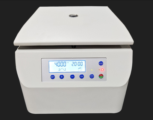 Centrifuge Laboratorium Benchtop Kecepatan Rendah 4000rpm Dengan Rotor Sudut Tetap 6x 50ml
