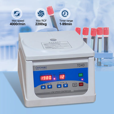 TD4D Low Speed PRP Centrifuge Leading Bench Top Solusi untuk Pemisahan Plasma Kaya Platelet dalam Darah