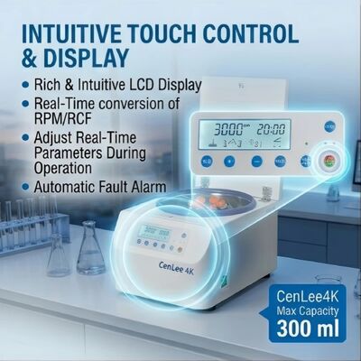 Harga yang bagus Sertifikasi CE 4000rpm Centrifuge Meja Berkecepatan Rendah dengan Motor Tanpa Sikat untuk penggunaan laboratorium on line