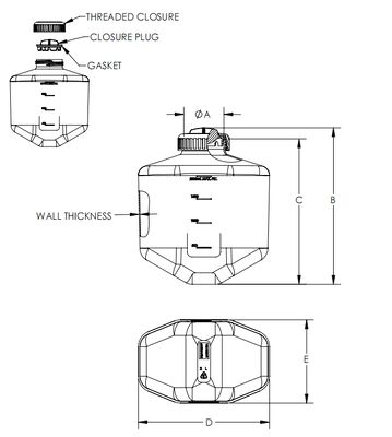 Harga yang bagus 2400ml 2L centrifugal botol Super Kapasitas bahan bakar eksperimental Kompatibel dengan Thermo Sorvall H-12000 Rotor on line