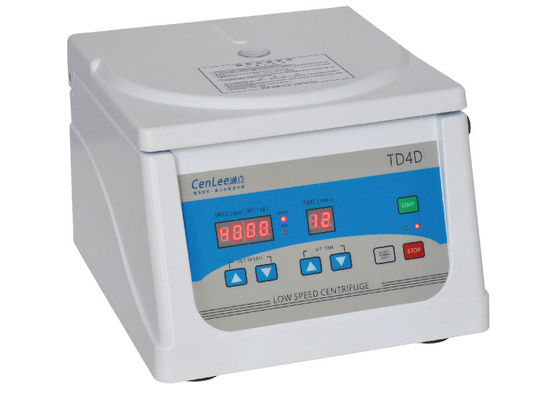 Harga yang bagus 4000r / Min Perumahan Plastik Clinical Benchtop Centrifuge Logam 120ml Kecil on line