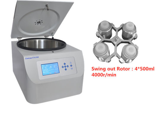 Harga yang bagus 5500RPM 2000ml Clinical Benchtop Centrifuge Kapasitas Besar 5310RCF Berventilasi on line